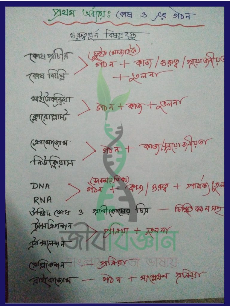HSC Biology Suggestion ।। প্রশ্ন উত্তর আলোচনা-১ 7
